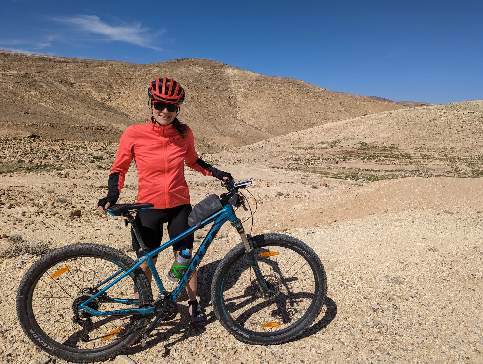 Mountain biking in the stony desert