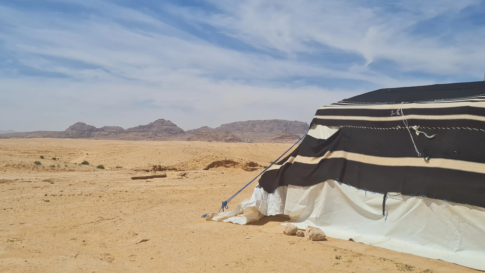 Bedouin tent in the desert