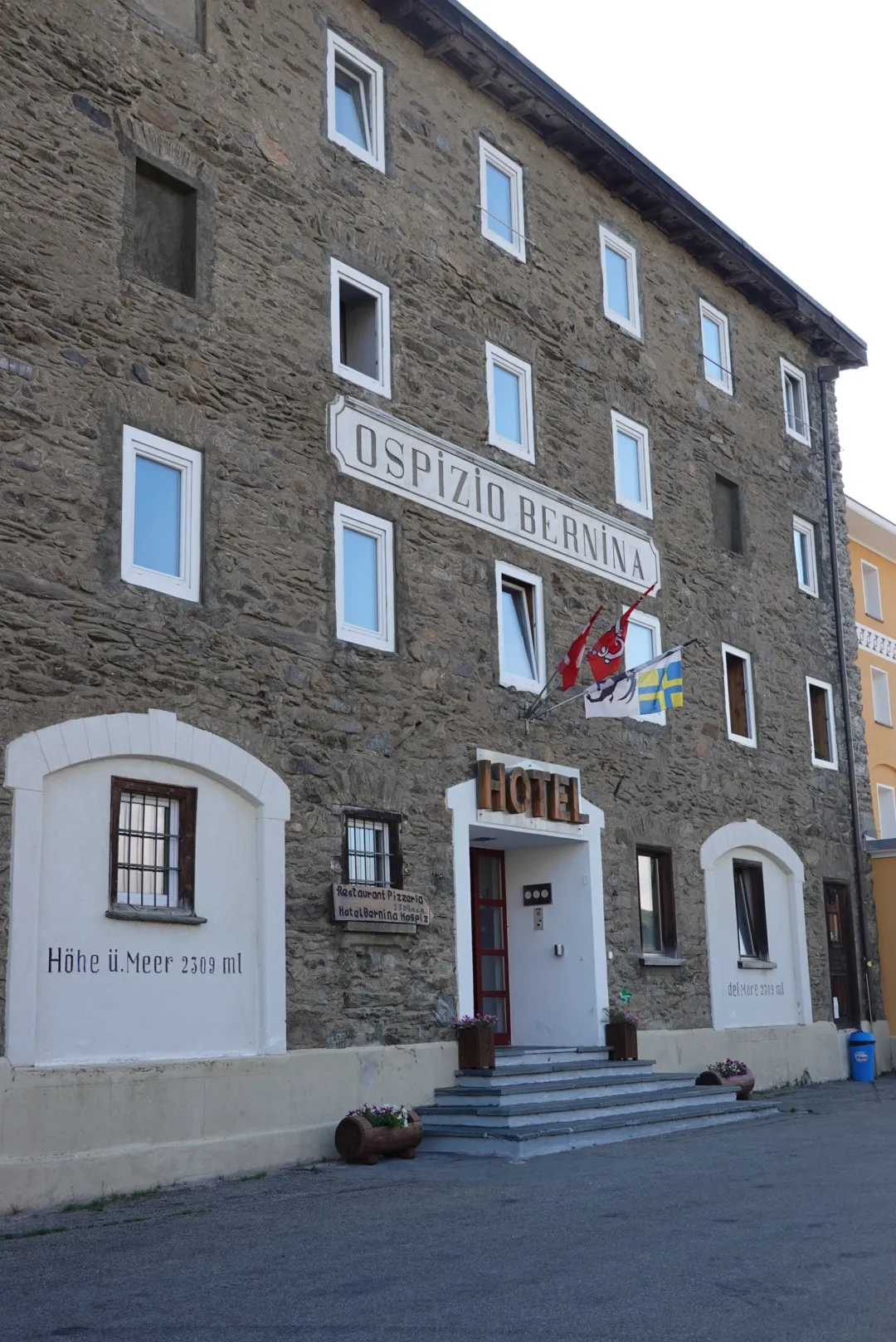 The Ospizio Bernina in the early morning